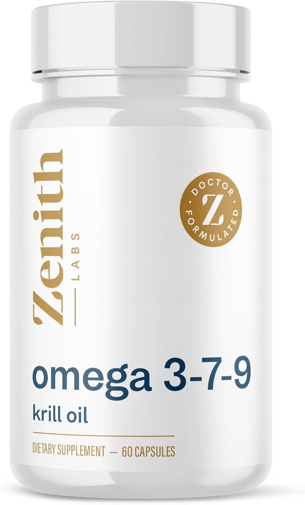 Zenith Labs Omega 379 με Krill - Συνδυάζει EPA, DHA, Omega-7, και Omega-9 - Περιλαμβάνει Krill Oil για μέγιστη απορρόφηση