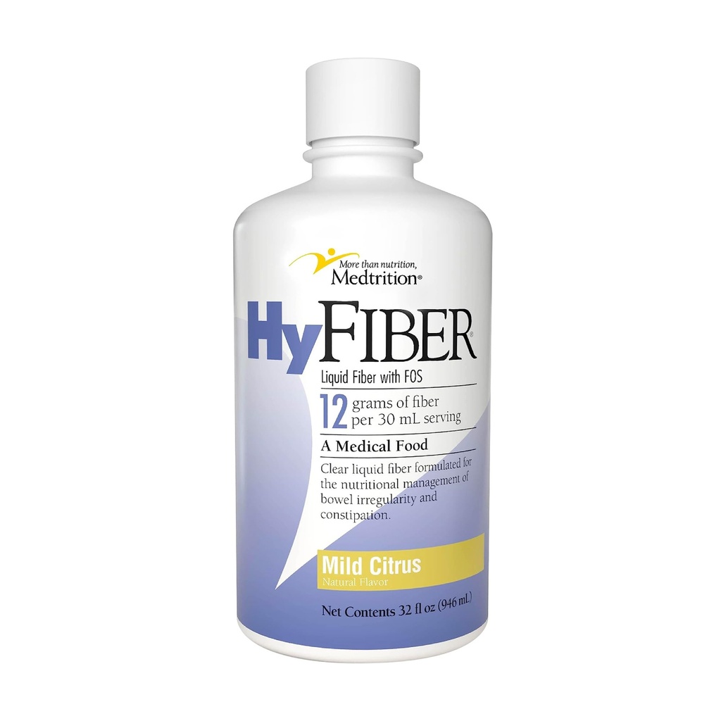 Medtrition HyFiber Daily Liquid Fiber για την κανονικότητα και μαλακά εργαλεία, 12 Grams Soluble Fiber, 32 fl oz 1 μπουκάλι