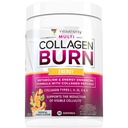 Multi Collagen Burn: Hydrolyzed Protein Peptides Multitype με Υαλουρονικό Οξύ, Βιταμίνη C, SOD B Dibls, Τύποι I, II, III, V και X, με καφεΐνη 30 Υπηρεσίες Τροπικό Punch Γεύση