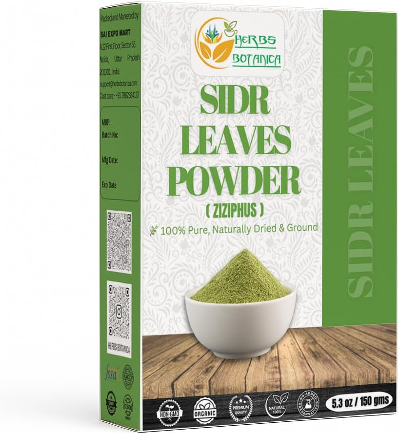 Βότανα Botanica Sidr Powder 100% Φυσικό & Καθαρό Zizifus Spina-Christi Herbal Hair Cleanser & Conditioner 