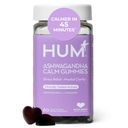 HUM Calm Ashwagandha Gummies για γυναίκες και άνδρες, L-Theanine Ashwagandha Συμπληρώματα για την καθημερινή χαλάρωση και τη σαφήνεια Υποστήριξη, Vegan γρήγορη δράση Gummy Formula, μικτή γεύση μούρου, 60 Gummies