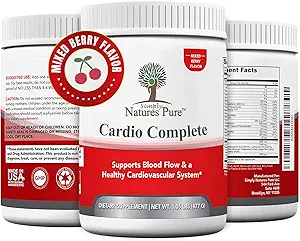 Simply Natures Pure Cardio Complete with 5,000 L-Arginine, 1,000mg L-Citrulline, and Hawthorn Berry - Heart Health & Cardiovascular Support Powder Supplement and 3-in-1 Nitric Oxide Booster