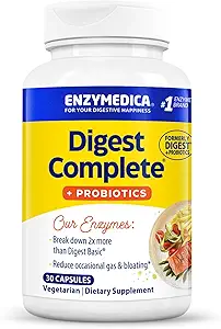 Enzymedica, Digest Complete + Probiotics, Gentle Digestive Enzymes με 400 Million CFU Active Cultures ανά Καψάκιο, 30 Κάψουλες