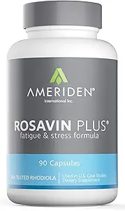 Rosavin Plus® with Electrolytes- Siberian Rhodiola rosea 90 V-capsules 150mg by AMERIDEN INTERNATIONAL, INC