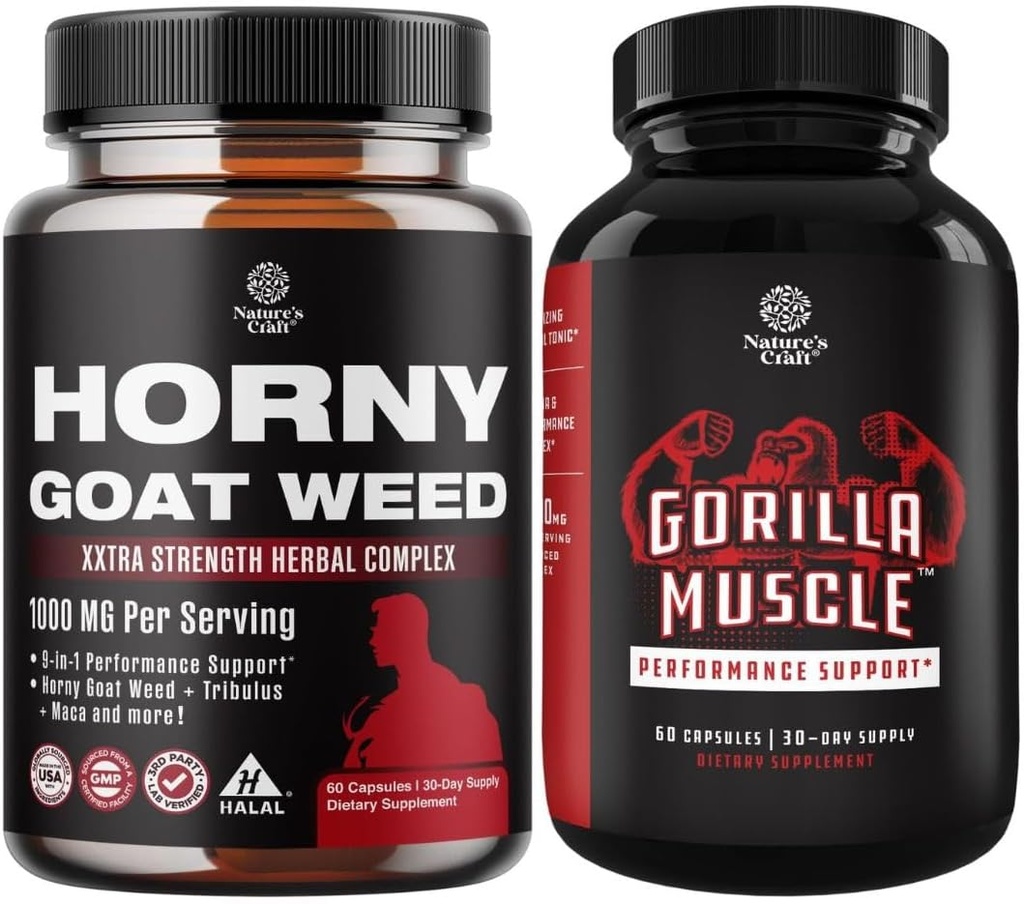 Δέσμη του Horny Goat Weed Extract Complex για άνδρες και γυναίκες Ενισχυμένη ενέργεια και Stamina και επιπλέον δύναμη Testosterone Booster για άνδρες για τη διεύρυνση μυών Stamina και δύναμη