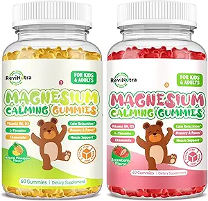 2 Pack Magnesium Gummies for Kids & Adults- Magnesium Glycinate Complex