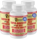 Sunshine Naturals Super Digestive συμπλήρωμα. Οξείδιο Bile & ενεργοποιημένο καρβίδιο για Digestive Υποστήριξη, Bloating Relief, Gut Cleanse, Nutrient Απορρόφηση, και Γενική Ευεξία. 100 δισκία. Συσκευασία των 3