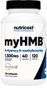Nutricost myHMB κάψουλες 1.500MG Ασβέστιο HMB ανά υπηρεσία, 120 κάψουλες, 40 Σερβιέτες - Γραμμή Απόδοσης, Ασβέστιο Β-Υδροξυ Β-μεθυλοβουτυρικό Μονοένυδρο