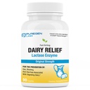 Puregen Labs Dairy Relief Φυσικό ένζυμο Lactase ταχείας δράσης 3000 FCC, Χάπια δυσανεξίας λακτόζης 90 Caplets