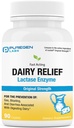 Puregen Labs Dairy Relief Φυσικό ένζυμο Lactase ταχείας δράσης 3000 FCC, Χάπια δυσανεξίας λακτόζης 90 Caplets