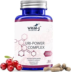 4-IN-1 URI POWER COMPLEX 1350mg - D Mannose, Cranberry, Hibiscus, και Dandelion Herb - Φυσικά καθαρίστε το Bladder και Urinary Tract 60 κάψουλες – Εξειδικευμένη προσέγγιση για την αποφυγή UTI