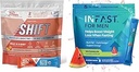 Real Ketones Intermittent Fasting Drink Mix Bundle for Weight Loss Support Caffeine Peach Shift Electrolytes & Intermittent Fasting Electrolytes for Men with BHB Exogenous Ketones (30 Count Each)
