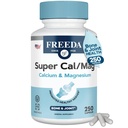 Freeda Super Cal/Mag – Kosher Vegan συμπλήρωμα υγείας των οστών – Υποστηρίζει τη δύναμη των οστών, νευρική λειτουργία & μυϊκή χαλάρωση – κάψουλες ασβεστίου χορτοφαγικών – τεστ τρίτου μέρους – 250 κάψουλες