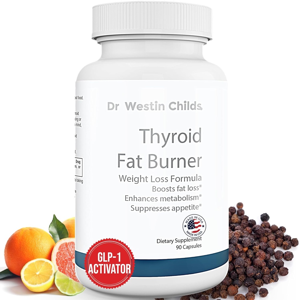 Dr. Westin Childs Thyroid Fat Burner - Γρήγορη δράση Θερμογόνο Βάρος Απώλεια συμπλήρωμα για τις γυναίκες με υποθυρεοειδισμό, Χασιμότο & Υπερθυρεοειδισμό για Waist Trimming, Bloating, 30 Υπηρεσίες