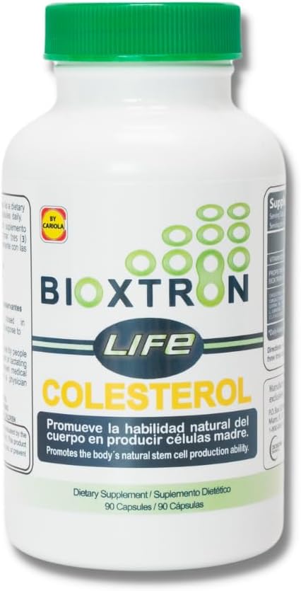 Bioxtron Life Cholesterol Natural AFA Stem Cell Supplement - Stem Cell Production - Immune System Support - Supports Cholesterol Levels - Supports Joints & Muscles - 90 Caps