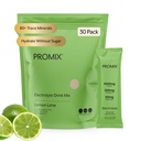 ProMix Διατροφή Ηλεκτρολύτες Powder Packets - Ζάχαρη Δωρεάν, Zero Calorie, Stevia Δωρεάν, Νηστεία Φιλικό, Φυσικό Ιμαλαΐων Pink Αλάτι - Λεμόνι Lime - 30 Σερβίρισμα (πακέτο των 30)