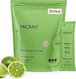 ProMix Nutrition Electrolytes Powder Packets - Sugar Free, Zero Calorie, Stevia Free, Fasting Friendly, Natural Himalayan Pink Salt - Lemon Lime - 30 Servings (Pack of 30)