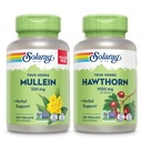 SOLARAY Mullein Leaf 330 mg και Hawthorn Berry Κάψουλες 1050 mg - Καταπραϋντικό βοτανικό πακέτο υποστήριξης για τη συνολική υγεία και ευεξία - Vegan, μη ΓΤΟ, 60 ημερών εγγύηση, εργαστήριο Επαληθευμένο, 200/180 VegCaps