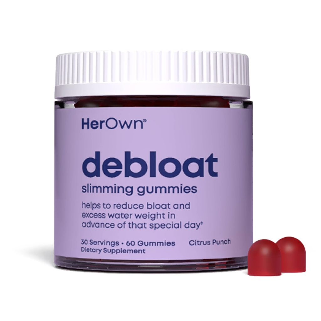 Το δικό της Debloat Gummy, Bloating and Gas Relief, βοηθά στη μείωση της διατήρησης του νερού, υποστηρίζει την ενέργεια, με το μηλίτη μηλίτη και δαντελίων, γλουτένη και χωρίς σόγια, Vegan, 60 Gummies, 60 εξυπηρετούν