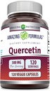 Amazing Formulas Quercetin 500mg 120 Κάψουλες Veggie συμπλήρωμα - Μη ΓΤΟ - Χωρίς γλουτένη - Υποστηρίζει τη συνολική υγεία & ευεξία
