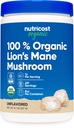Nutricost Organic Lion's Mane Mushroom Powder (8 oz) - 227 μερίδες, Certified USDA Organic Συμπληρωματικό