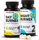 ColonBroom Day & Night Burner Συμπληρώματα, Χάπια για γυναίκες / άνδρες με Ινουλίνη, L-καρνιτίνη, Συνένζυμο Q 10, Grain of Paradise and More, Colon Broom 60 Vegan Κάψουλες ανά εμπορευματοκιβώτιο