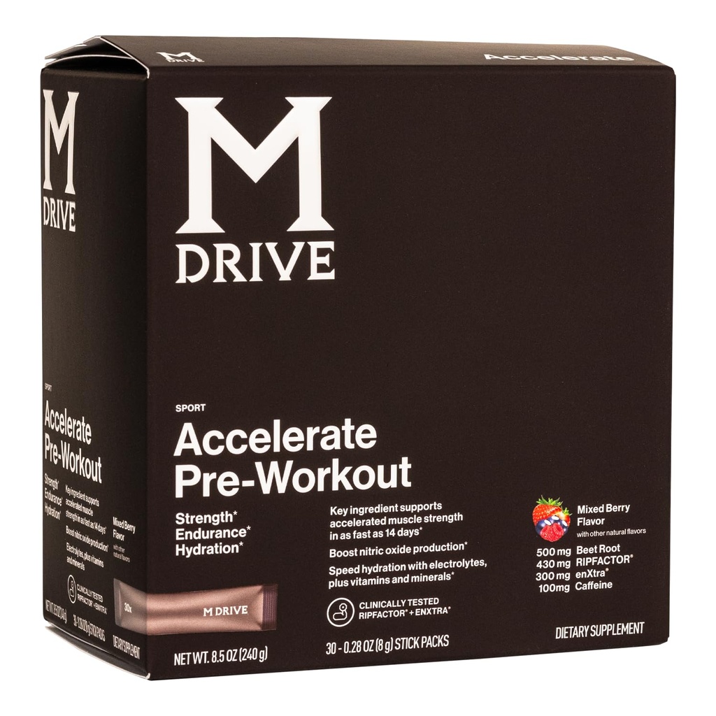 Mdrive Επιτάχυνε την προ-εργασία σκόνη, ενιαία πακέτα υπηρεσιών, μικτή μούρα, 30 κόμης (διεγερτικό, μικτή μούρα)