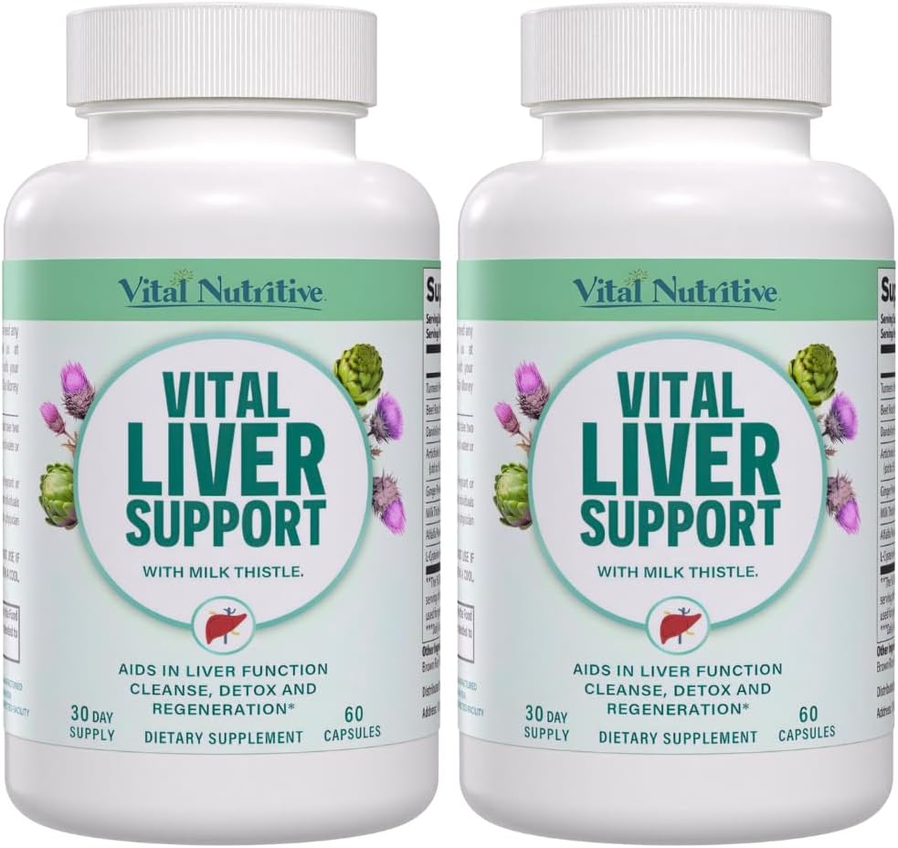 Vital Liver Support - Premium Liver Cleanse Detox & Repair Formula with Milk Thistle Supports Liver Health and Detox Cleanse