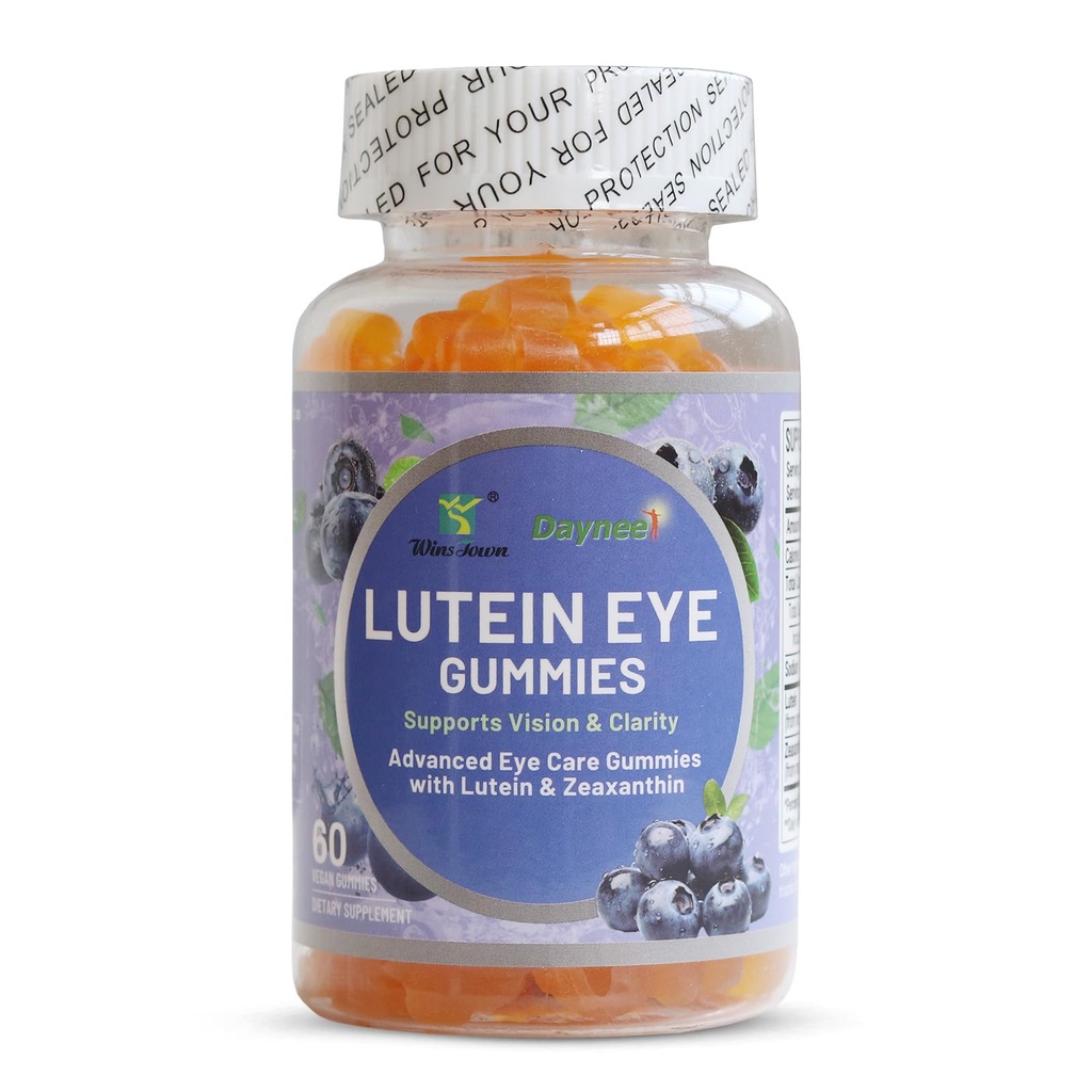 Lutein Eye Gummies, Blueberry Flavor Eye Care Gummies με Lutein & Zeaxanthin για ενήλικες, 60 Count