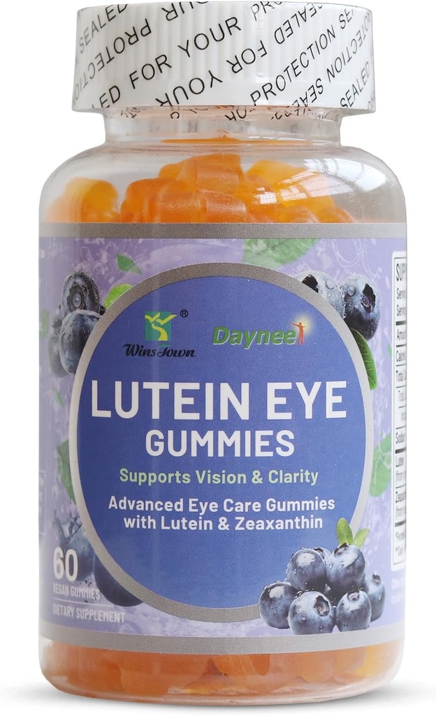 Lutein Eye Gummies, Blueberry Flavor Eye Care Gummies με Lutein & Zeaxanthin για ενήλικες, 60 Count
