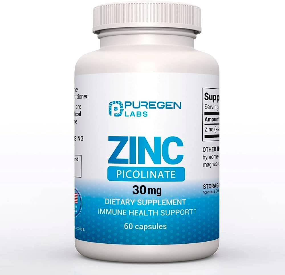 Zinc Picolinate 30mg [Υψηλή Απορρόφηση] Συμπλήρωμα – Zinc Picolinate για το ανοσοποιητικό σύστημα 60 κάψουλες