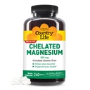 Η ζωή της χώρας, Χηλικό μαγνήσιο 250mg, υποστηρίζει την υγεία των οστών και του ανοσοποιητικού, ημερήσιο συμπλήρωμα, 240 ct