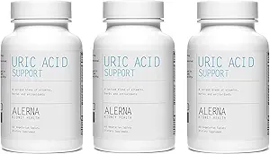 Uric Acid Support Supplement – Tart Cherry, Celery Seed, Turmeric, Quercetin – 60 Vegetarian Tablets (Pack of 3)