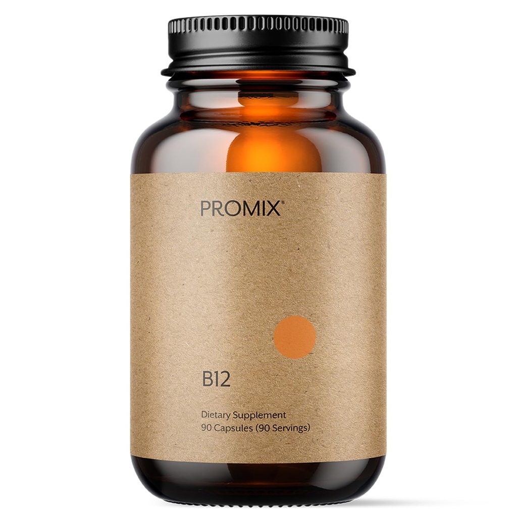 Promix Διατροφή Βιταμίνη B12 συμπλήρωμα - 1000mcg ως Methylcobalamin - Gut friendly - 90 καταμέτρηση