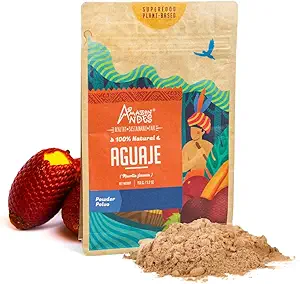 Andes Aguaje Fruit Powder - Buriti Wild Συγκομιδή στο Περού - Υποστηρίξτε εμμηνορρυσιακή Διαταραχή - Μη GMO Allegen-Free & Vegan - Hanal - Περιέχει Φυτοοιστρογόνα - 5.2 Ουγγιά (40 εξυπηρετεί)