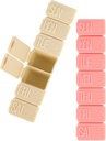 2Pack Weekly Pill Organizer, 7 Days Pill Cases Travel Daily Pill Box Medicine Organizer Pill Box 7 Day Pill Organizer Weekly for Fish Oil, Calcium Tablets Συμπληρώματα (Pink+Beige)