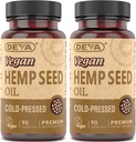 DEVA Vegan Virgin Hemp Seed Oil Capsules 2-Pack – Cold-Pressed, Unrefined, 90 Count Ea