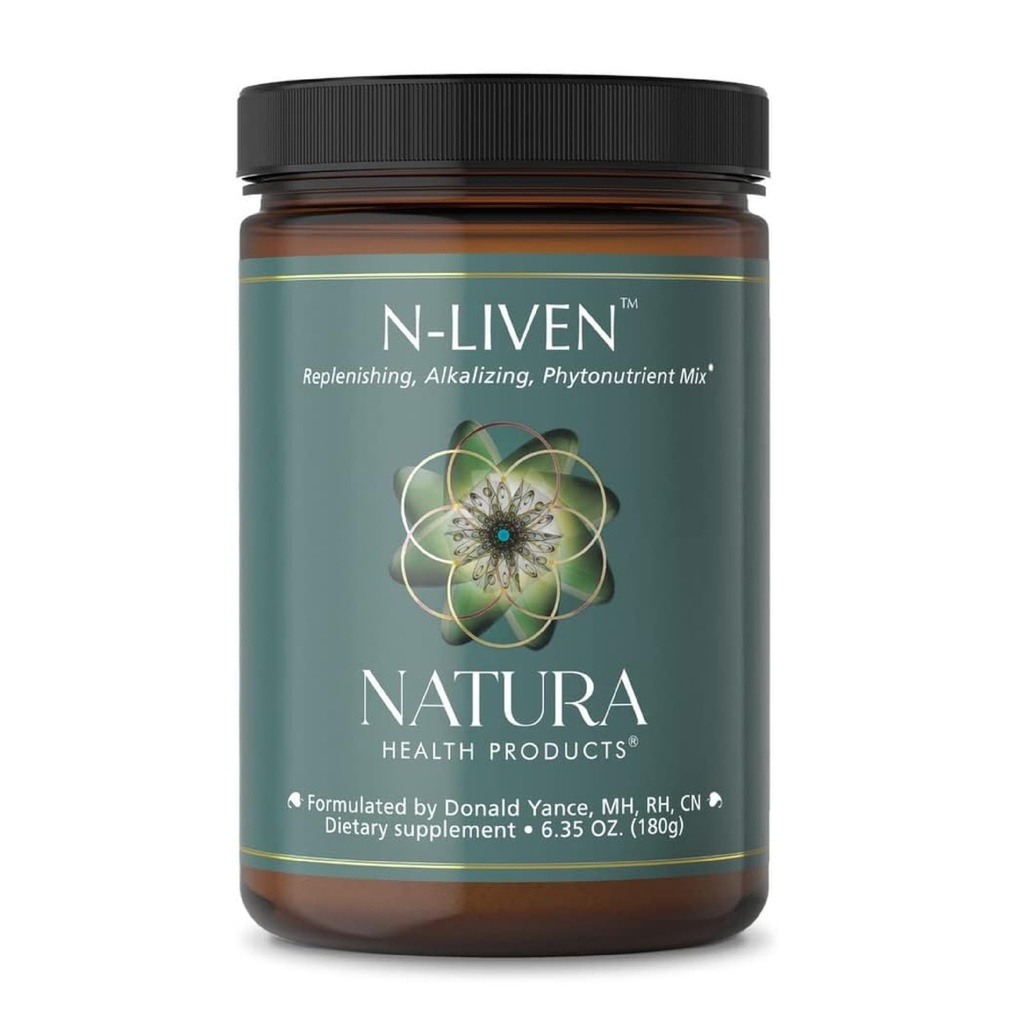 Natura Health Products N-liven Supplement - Βιολογικά Superfood Greens Powder Drink - Συμπεριλαμβανομένου Spirulina & Chlorophyl - Premier Blend του Grass Barley, Kale, Spinach, Goji Berry, Raspberry (180 Grams)