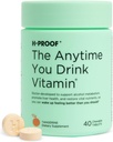 H-PROOF Η ανά πάσα στιγμή που πίνετε Βιταμίνη, Ηπατική Υγεία & Ανοσία Υποστήριξη με Ηλεκτρολύτες, Γαϊδουράγκαθο Γάλα, και Βιταμίνες B & C - 40 Μασώμενα Δισκία (20 μερίδες), Vegan, Tangerine