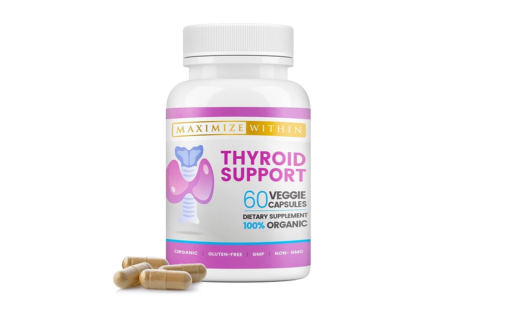 Thyroid συμπλήρωμα υποστήριξης για τις γυναίκες και τους άνδρες - Εστίαση, διανοητική σαφήνεια & ενέργεια με Ashwagandha Iodine Zinc Kelp Βιταμίνη B12 L Tyrosine Selenium Bladderwrack χαλκού- 60 Count