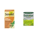 Senokot Extra Strength Φυσικό φυτικό Laxative for Gentle Overnight Relief Περιστασιακή δυσκοιλιότητα, 36 Count & Dulcolax Διεγερτικό Laxative Tablets (100 Count) Απαλό Overnight Δυσκοιλιότητα Ανακούφιση