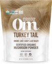 Om Mushroom Superfood Turkey Tail Organic Mushroom Powder Pouch, 7.05 Ουγγιά, 100 σέρβις, Ανοσολογική Υποστήριξη, Πολυσακχρίδες, Βήτα-Γλουκάνες, Υγεία και Ολιστική Άμυνα Mushroom Συμπλήρωμα