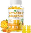 Κάλιο Μαγνήσιο Gummies, Νέα Φόρμουλα Calm Μαγνήσιο Γλυκινικό Gummies, Chewable Gummy Συμπληρώματα για τα πόδια Cramps & μυών, Ανανάς Γεύση 90 Count