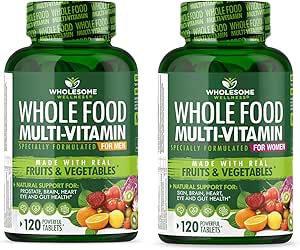 Wholesome Wellness Wholefood Multivitamins for Men + for Women Bundle