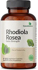Futurebiotics Rhodiola Rosea Powder Adaptogenic Herb Vegetarian Capsules, 120 Count