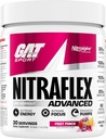 GAT SPORT Nitraflex Advanced Pre-Workout Powder, αυξάνει τη ροή του αίματος, ενισχύει τη δύναμη και την ενέργεια, βελτιώνει την απόδοση της άσκησης, άνδρες και γυναίκες (Fruit Punch, 30 εξυπηρετούν)