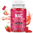 CFILIHTC NAC Gummies 600mg, N Acetyl Cysteine συμπλήρωμα με γλουταθειόνη, ρεσβερατρόλη, μαγνήσιο, CoQ10, NAC Chewable για αντιοξειδωτικά & ανοσοποιητική υποστήριξη, Φράουλα Γεύση 60 Gummies