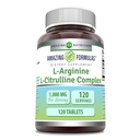 Amazing Formulas L-Arginine/L-Citrulline Complex 1000mg 120 Tablets Supplement| Non-GMO | Gluten Free | Made in USA