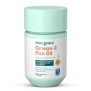 True Grace Omega-3 Fish Oil - 60 Softgels - 1400 mg EPA + DHA - Εγκέφαλος, καρδιά, κοινή & ανοσοποιητική υγεία - Οργανική, χωρίς γλουτένη, χωρίς σόγια