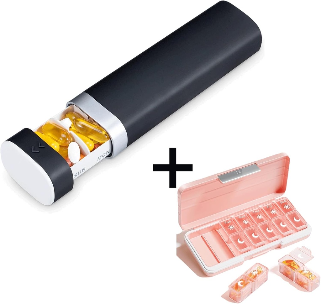 AM PM Pill Organizer 2 φορές την ημέρα, 7 Day Pill Box Weekly Pill Organizer Ταξίδι με ξεχωριστό εμπορευματοκιβώτιο, Φορητή υπόθεση καθημερινής ιατρικής Planner για τη βιταμίνη, ιχθυέλαια, συμπληρώματα